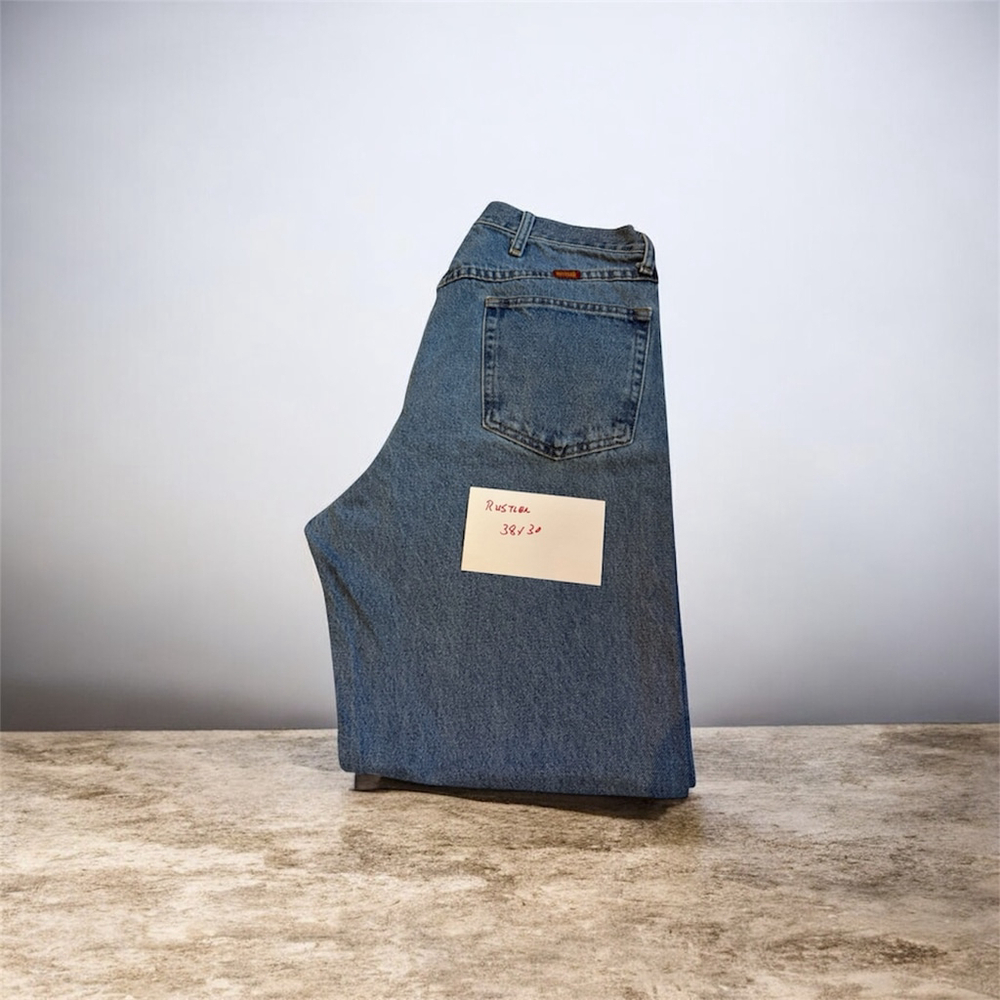 Rustler Blue Denim Regular Fit Jeans 38x30